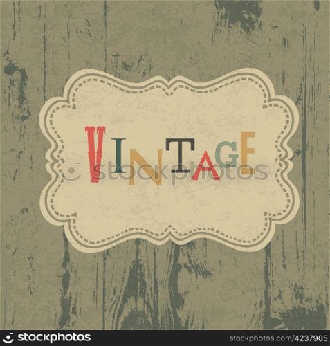 Vintage styled background with text template.
