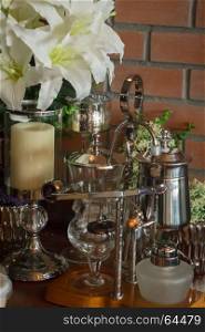 Vintage styled dinning table setting, stock photo