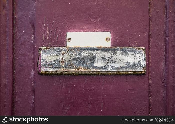 Vintage wall background with old metal sign