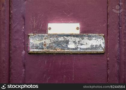 Vintage wall background with old metal sign
