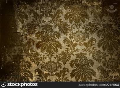 Vintage wallpaper with a grunge affect