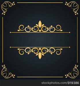 Vintage wedding ornament frame , invitation card , graphic luxury , text here , vector illustration