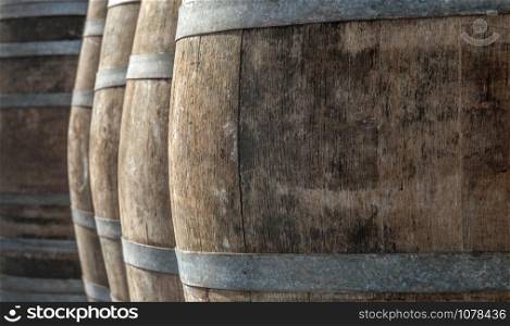 Vintage wine barrel texture background