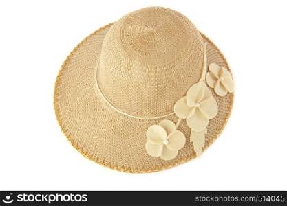 Vintage woman hat isolated on white background