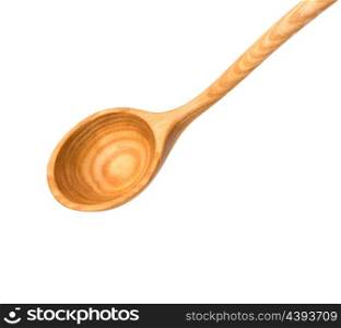 Vintage wooden spoon isolated on white background