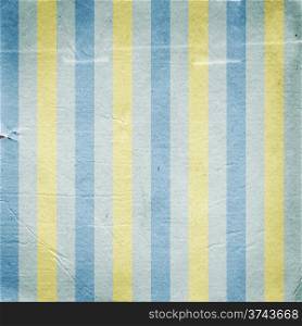 Vintage yellow blue striped paper background