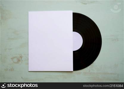 vinyl mockup with paper covering