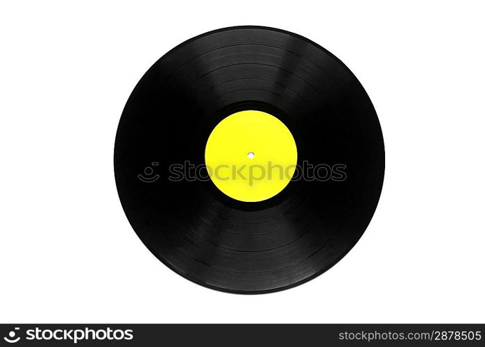 vinyl plate isolated on white