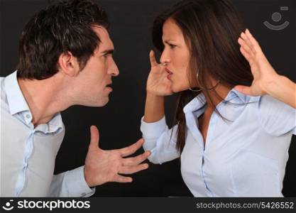 Violent couple dispute