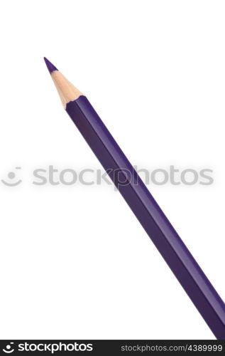 Violet colouring crayon pencil isolated on white background