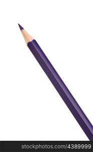 Violet colouring crayon pencil isolated on white background