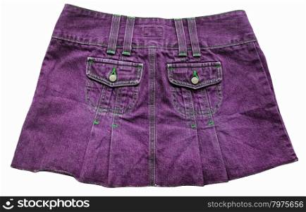 Violet denim skirts