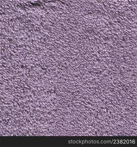 Violet fibers towel texture. Violet bath towel background. Ultra violet towel texture background. Violet terry towel texture
