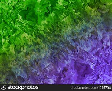 Violet - green wave vibrations. Abstract background.