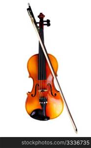 Violin isolated on white background.