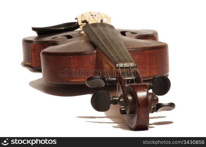 violin isolated on white background