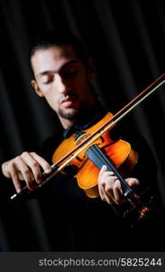 Violin player playing the intstrument