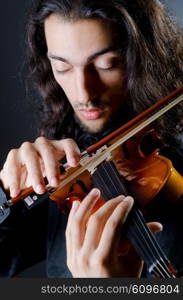 Violin player playing the intstrument