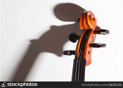 Violin. Violin with soft shadow and copy space