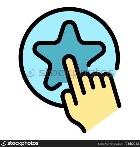 Vip assistance icon. Outline vip assistance vector icon color flat isolated. Vip assistance icon color outline vector