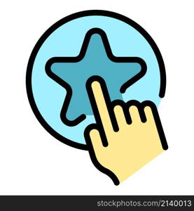 Vip assistance icon. Outline vip assistance vector icon color flat isolated. Vip assistance icon color outline vector