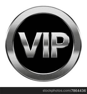 VIP icon silver, isolated on white background.
