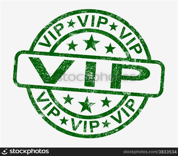 VIP Stamp Showing Celebrity Or Millionaire. VIP Stamp Shows Celebrity Or Millionaire