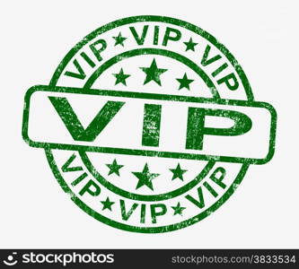 VIP Stamp Showing Celebrity Or Millionaire. VIP Stamp Shows Celebrity Or Millionaire