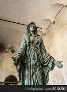 Virgin Mary Sculpture - As a proof of the royal homeage paid to the Virgin Mary, William II offers the church to the Holy Virgin.