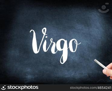 Virgo written on a blackboard
