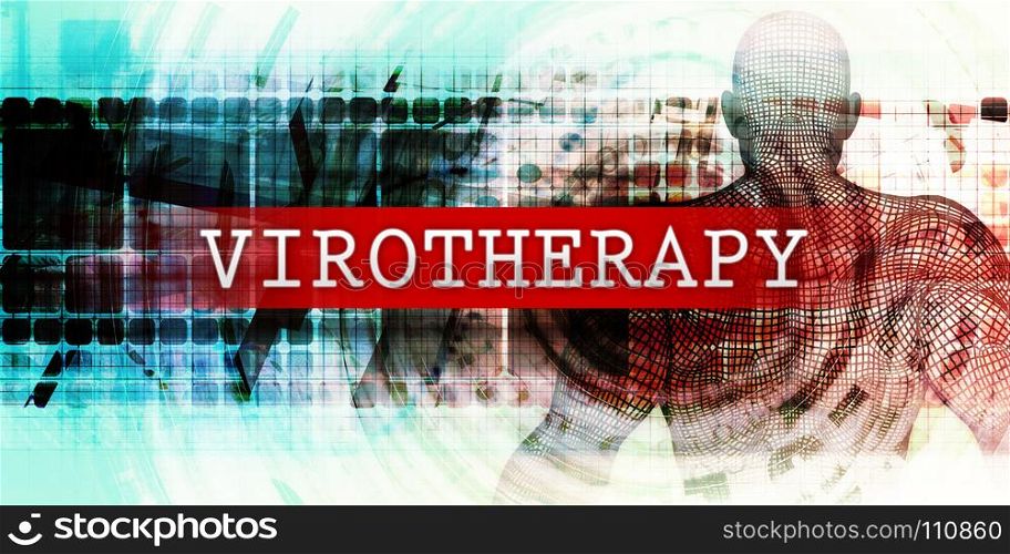 Virotherapy Sector with Industrial Tech Concept Art. Virotherapy Sector