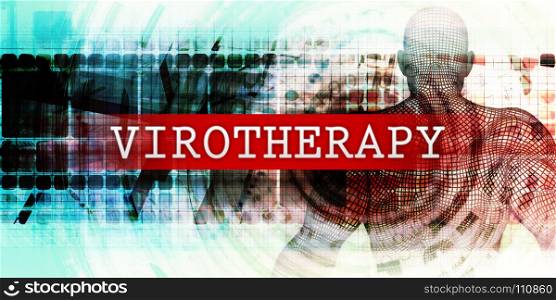 Virotherapy Sector with Industrial Tech Concept Art. Virotherapy Sector