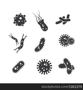 virus and bacteria icon vector illustration design template