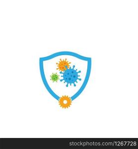virus and bacteria protection vector illustration design template
