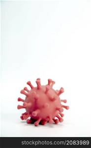 Virus, bacterium on white background, pandemic coronavirus outbreak background with copy space. Covid-19, medical health concept space for text. Virus, bacterium on white background, pandemic coronavirus outbreak background with copy space. Covid-19, medical health concept