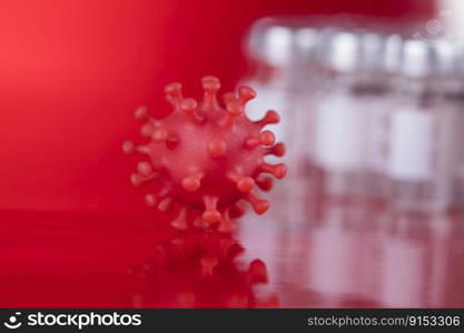 Virus cells, epidemic coronavirus background