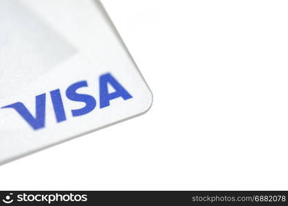 Visa Electron Card On a white background