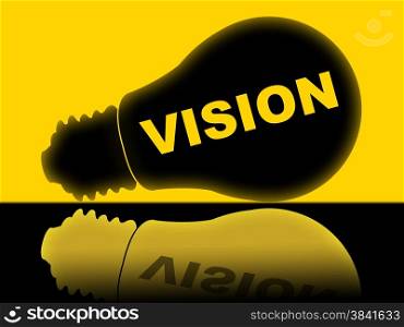 Vision Lightbulb Representing Aspire Forecasting And Plans