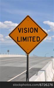Vision Limited road sign