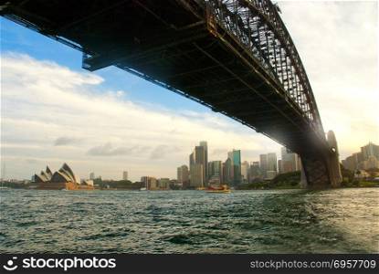 vision under the Harbour bridge , Sydney Australia