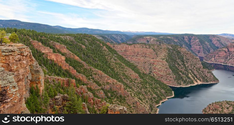 Vista of Red Canyon in Flaming Gorge, Utah. Red Canyon in Flaming Gorge National Recreation Area, Utah