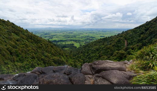 Vista overlooking the Waikato Region, New Zealand