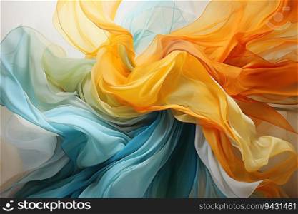 Visualizing the dynamism of life through color patterns, creating an interplay of colors and forms, an oil painting representation, pastel green, yellow, gray, dusty lavender,created by AI