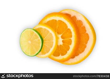 Vitamin C Overload, Stacks of sliced fruit