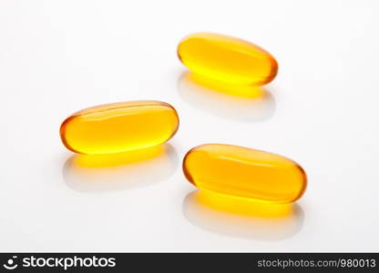 Vitamin capsule fish oil for healthy concept