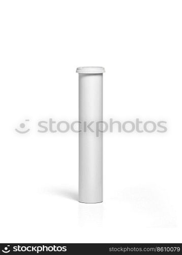 Vitamin package white plastic isolated on white background