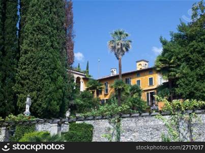 Vittoriale house and garden in Gardone on banks of Lake Garda