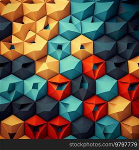 Vivid Abstract Geometric Background Illustration
