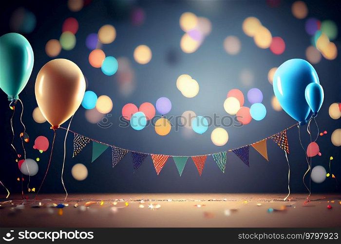 Vivid Birthday Party Colorful Background