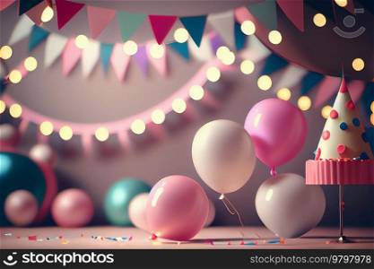 Vivid Birthday Party Colorful Background